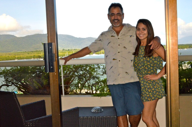 Our balcony view from the beautiful Hilton Cairns Hotel.