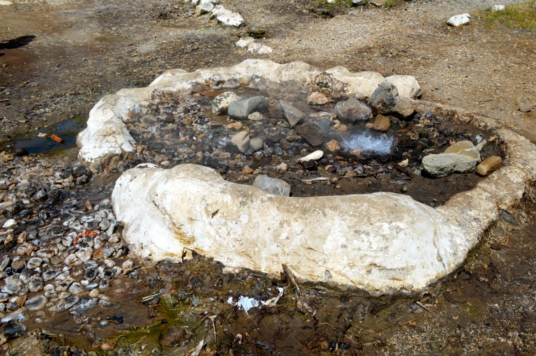 There were 3 natural hot water springs outside of the village. Some Fijians wait there turn and cook there dinner over these hot springs. 