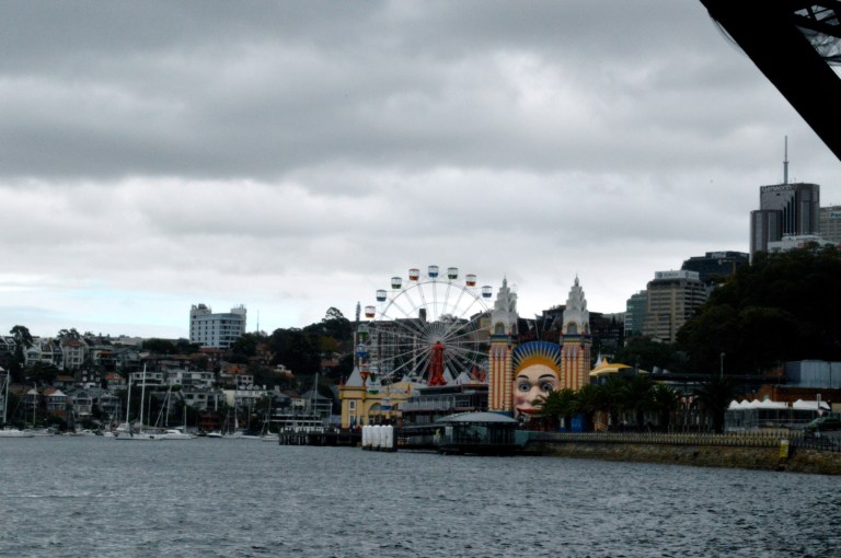 Our wonderful view of Luna Park, the Australian version of the Santa Monica Pier in Cali, on the Ferry Ride over. 