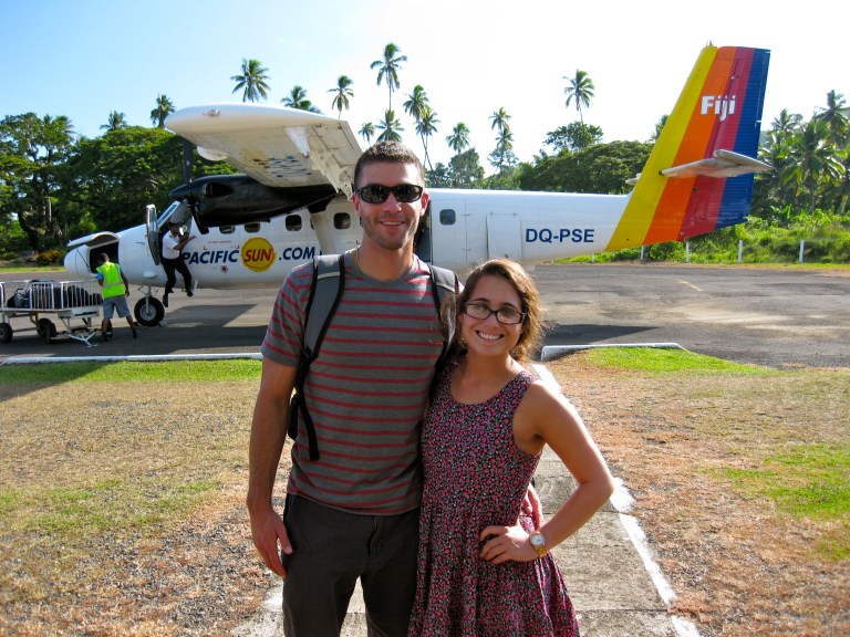 Yes, we braved this 13 seat plane! We could see everything the 2 pilots were doing. Us scared? well of course! lol