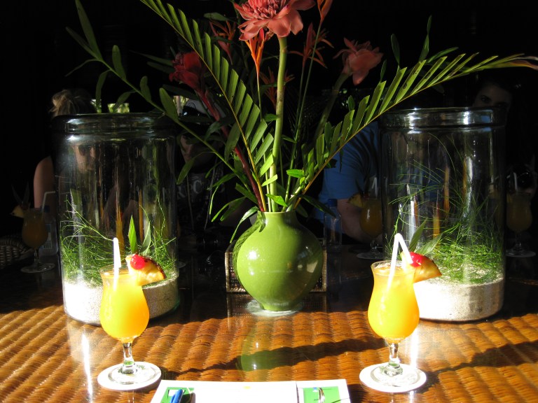 Our amazing drinks ready and waiting for us! They were delicious!