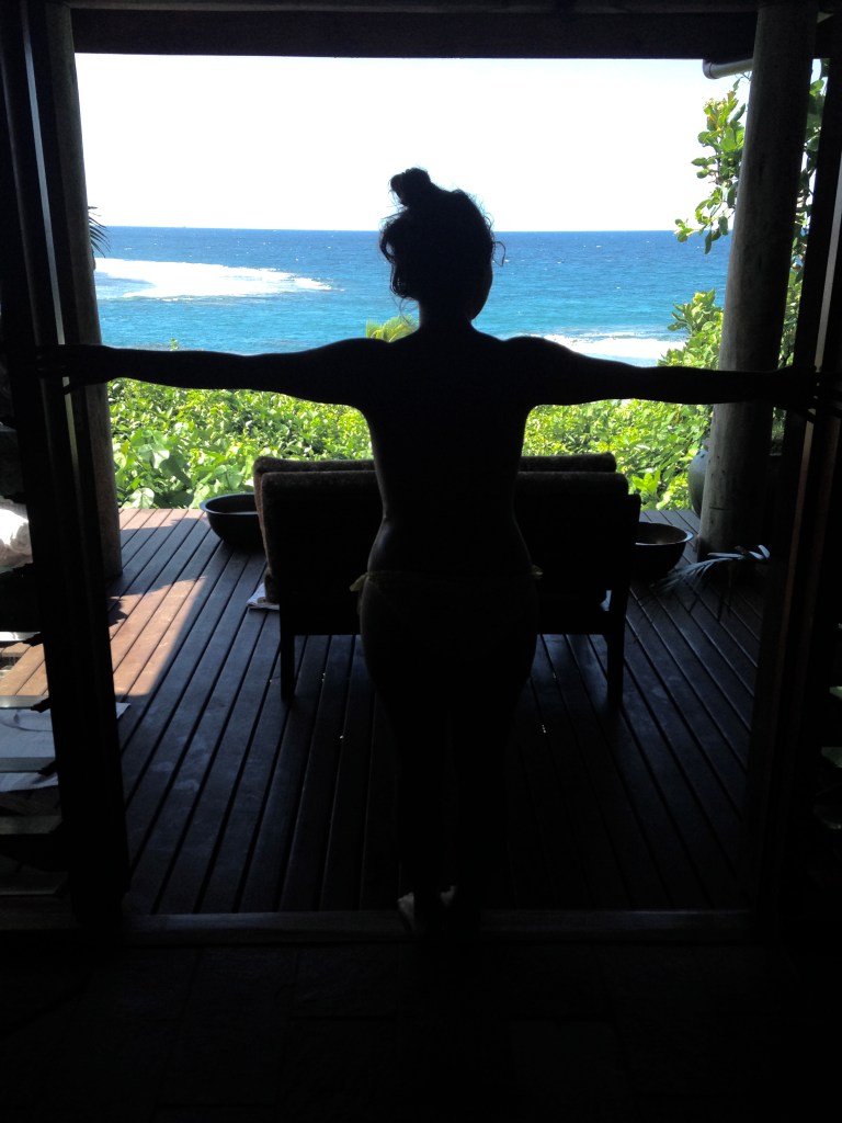 Our view from where we got our morning massage.