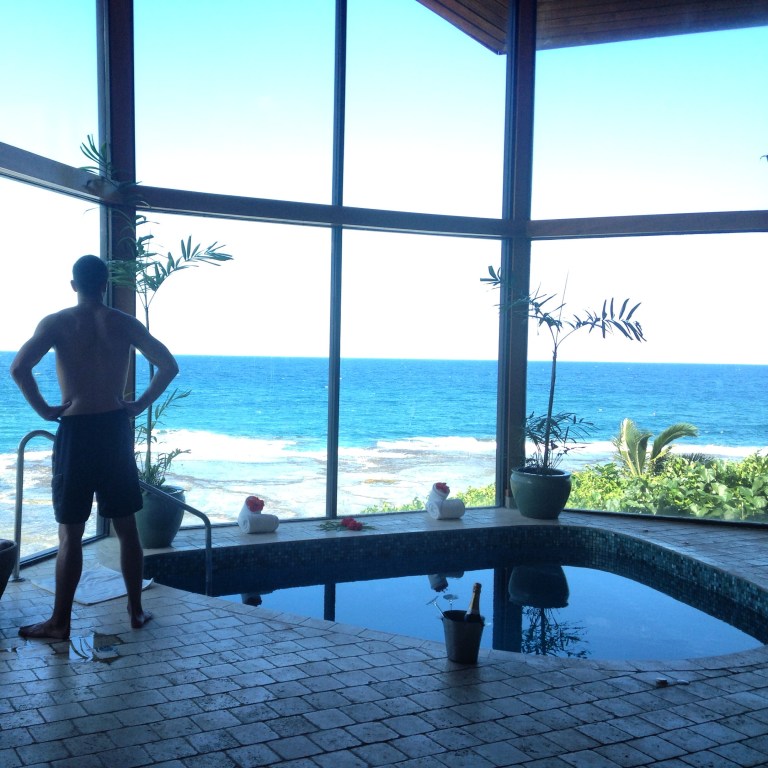 The beautiful Namale Spa, and a candid picture of Sean.