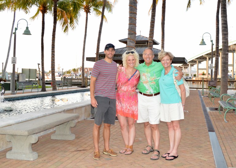 Here is a great picture of Sean and his family standing outside of Nervous Nellies!