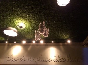 The decor in one of the rooms' in Queenstown. It was so cute, and I tend to think we got the best seat in the house!